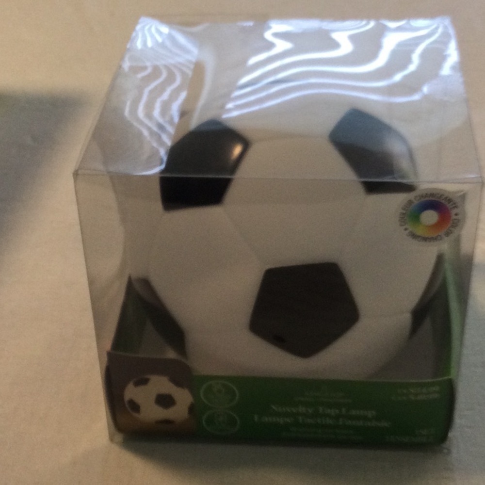 Ashland Soccer Ball Accent Lamp - Black and White & other colors.
